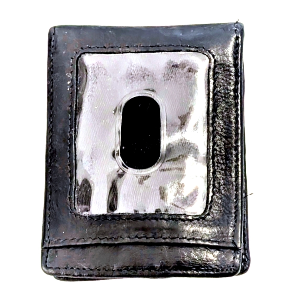 Unbranded Men's Leather Bifold Outside ID Slot With 8 Card Slots and Money Clip.
